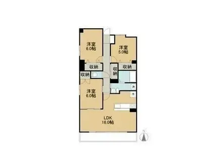 コート梅ヶ丘(3LDK/3階)の間取り写真