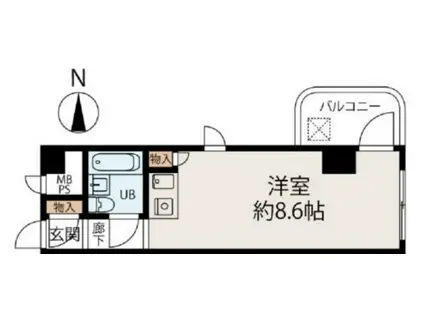 セザール第二蒲田(ワンルーム/4階)の間取り写真