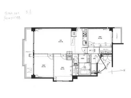 目白テラスドハウス(3LDK/3階)の間取り写真