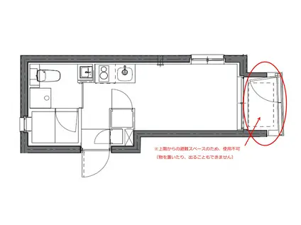 PRATIQUE KAGURAZAKA ウエスト(ワンルーム/1階)の間取り写真