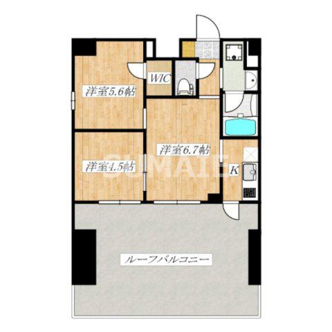 ALIVIS東十条(3K/9階)の間取り写真