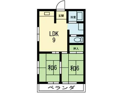 フォルム島崎(2LDK/1階)の間取り写真