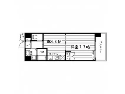 学生会館 S-FORT佐賀本庄(1DK/4階)の間取り写真