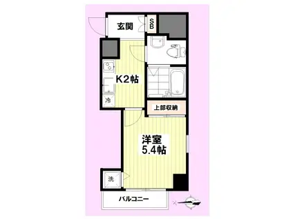 エクセリア上石神井(1K/11階)の間取り写真