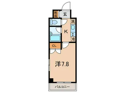 リバーシティー新城(1K/3階)の間取り写真