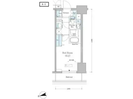 アーバネックス戸越(1K/7階)の間取り写真