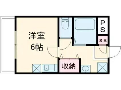 ビューライフ玖島(ワンルーム/1階)の間取り写真