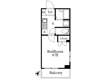 ヒロ江古田(1K/4階)の間取り写真