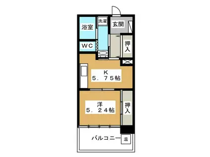 メディカル権堂1(1K/4階)の間取り写真