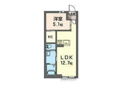 GRAN FELICIA(1LDK/1階)の間取り写真