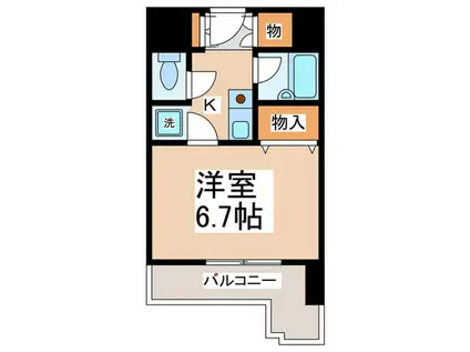 エフォールヒロ(1K/1階)の間取り写真