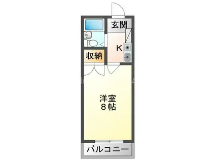 シャローム門真(1K/8階)の間取り写真