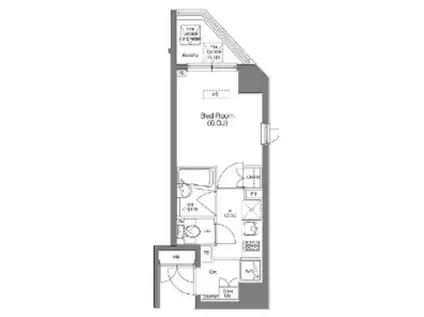 プラウドフラット蒲田(1K/7階)の間取り写真