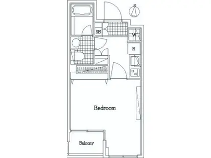 ザ・レジデンス・オブ・トーキョーH20サウスタワー(1K/2階)の間取り写真