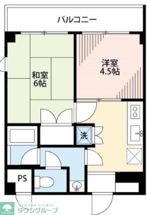 第1正五コーポ(2K/2階)の間取り写真