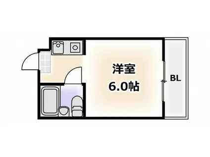 シティアーク天王寺(1K/1階)の間取り写真