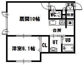 グランピア3.3KAGURA(1LDK/1階)の間取り写真