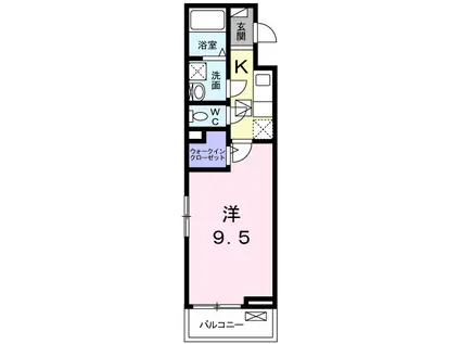 エリア タウン 和光(1K/1階)の間取り写真