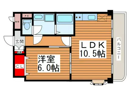 CSコーポ2003(1LDK/4階)の間取り写真