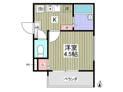 コートM&A PART11(1K/1階)の間取り写真