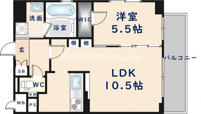 BO BEDRE KOSAKA(1LDK/2階)の間取り写真