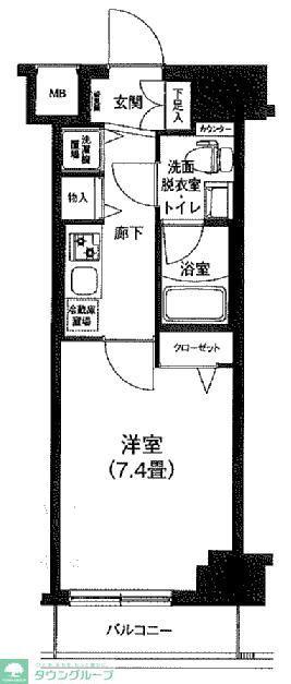 アイルリーヴァ向島(1K/5階)の間取り写真