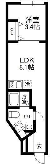 モンテ駒込(1LDK/2階)の間取り写真