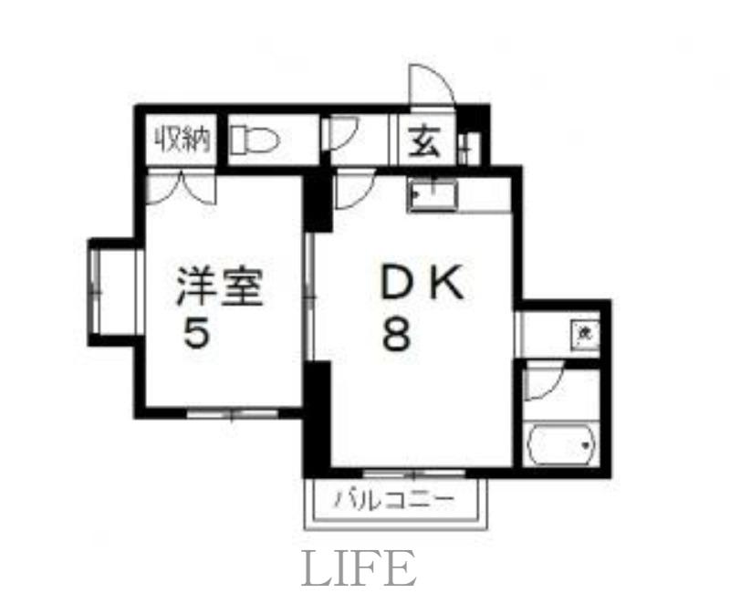 グランドール平岸512(1LDK/4階)の間取り写真