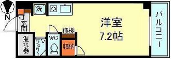 チュリス幸町(1K/5階)の間取り写真