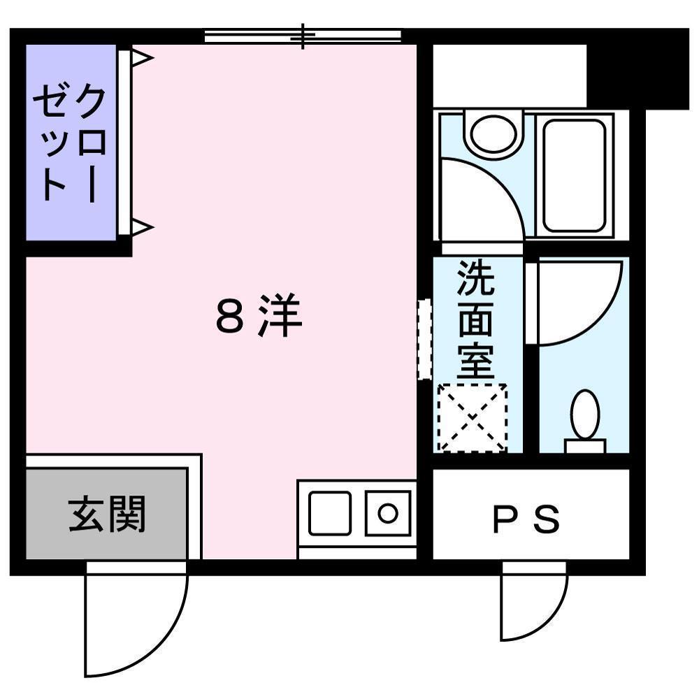 グレイスハイツ今浦(ワンルーム/3階)の間取り写真