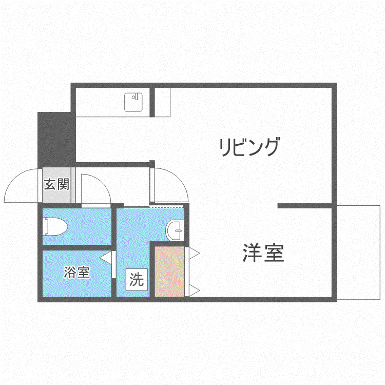 トミイビルNO.20(1LDK/3階)の間取り写真