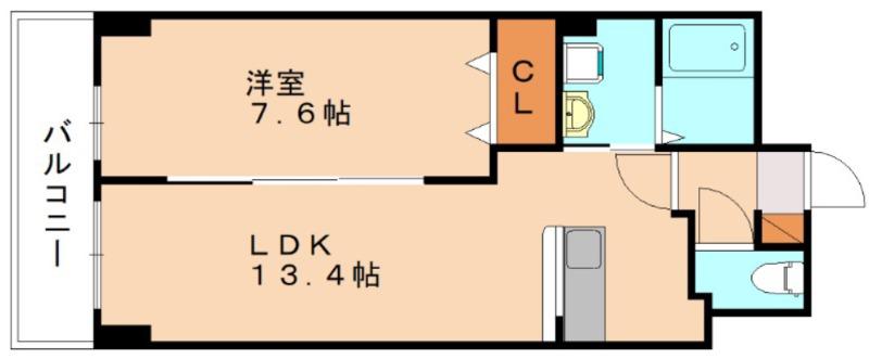 グランド ライン(1LDK/6階)の間取り写真
