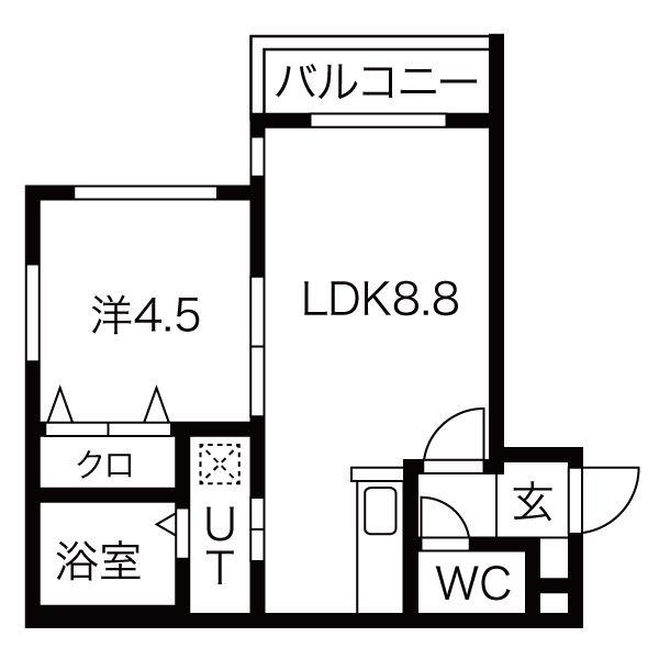 ソラーナレジデンス(1LDK/3階)の間取り写真