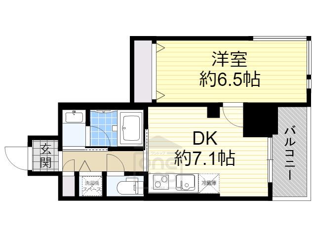 ORSUS新大阪(1DK/10階)の間取り写真