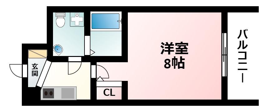 SEST新大阪(1K/8階)の間取り写真