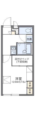 レオパレスウイステリア(1K/1階)の間取り写真