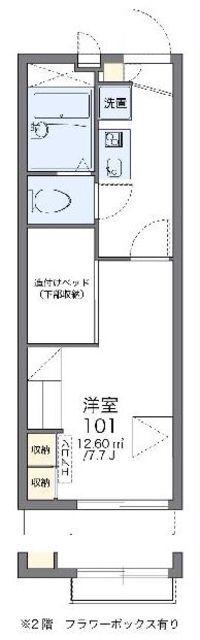 レオパレスエムズ南阿佐ヶ谷(1K/2階)の間取り写真