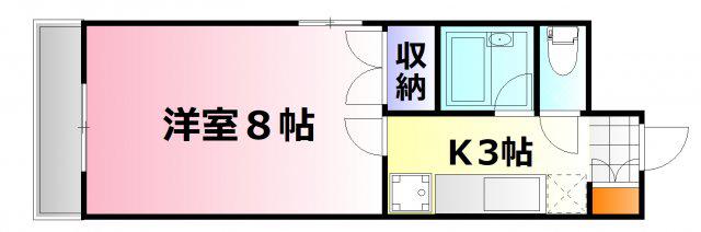 REGALO出汐(1K/4階)の間取り写真