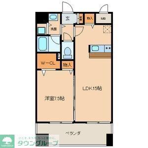 地下鉄名城線 東別院駅 徒歩7分 12階建 築20年(1LDK/9階)の間取り写真