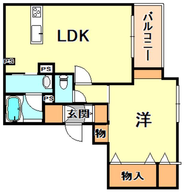 ラヴィベール国玉(1LDK/3階)の間取り写真