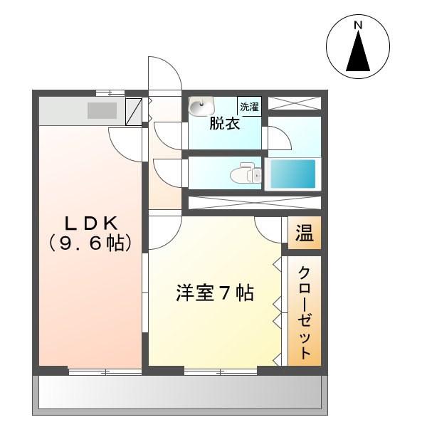 ロイヤルコート(1LDK/4階)の間取り写真