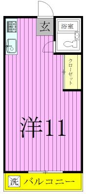 シャトレ・トーワ(ワンルーム/2階)の間取り写真
