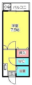 ファーストインベルファーレ壱番館(1K/3階)の間取り写真