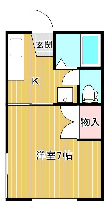 ブランシュール(1K/1階)の間取り写真