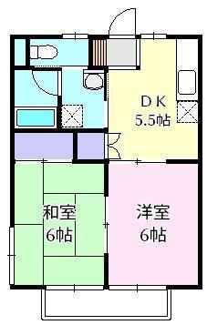 エスタブロ(2DK/1階)の間取り写真