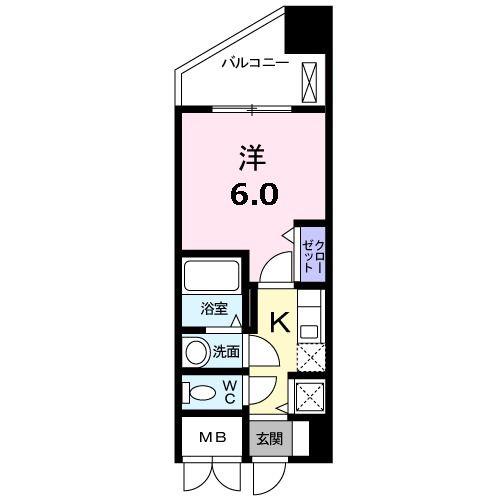 エルシェ 横濱(1K/9階)の間取り写真