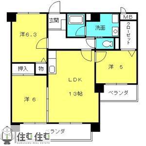 サフィニアMI(3LDK/3階)の間取り写真