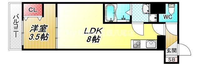 D PORTA ADORABLE(1LDK/1階)の間取り写真
