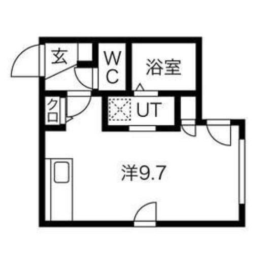 GRANDIR手稲(ワンルーム/2階)の間取り写真