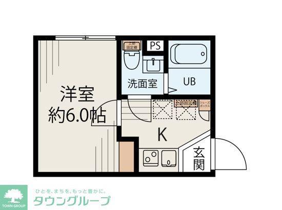 S-TERRACE 元住吉(1K/3階)の間取り写真